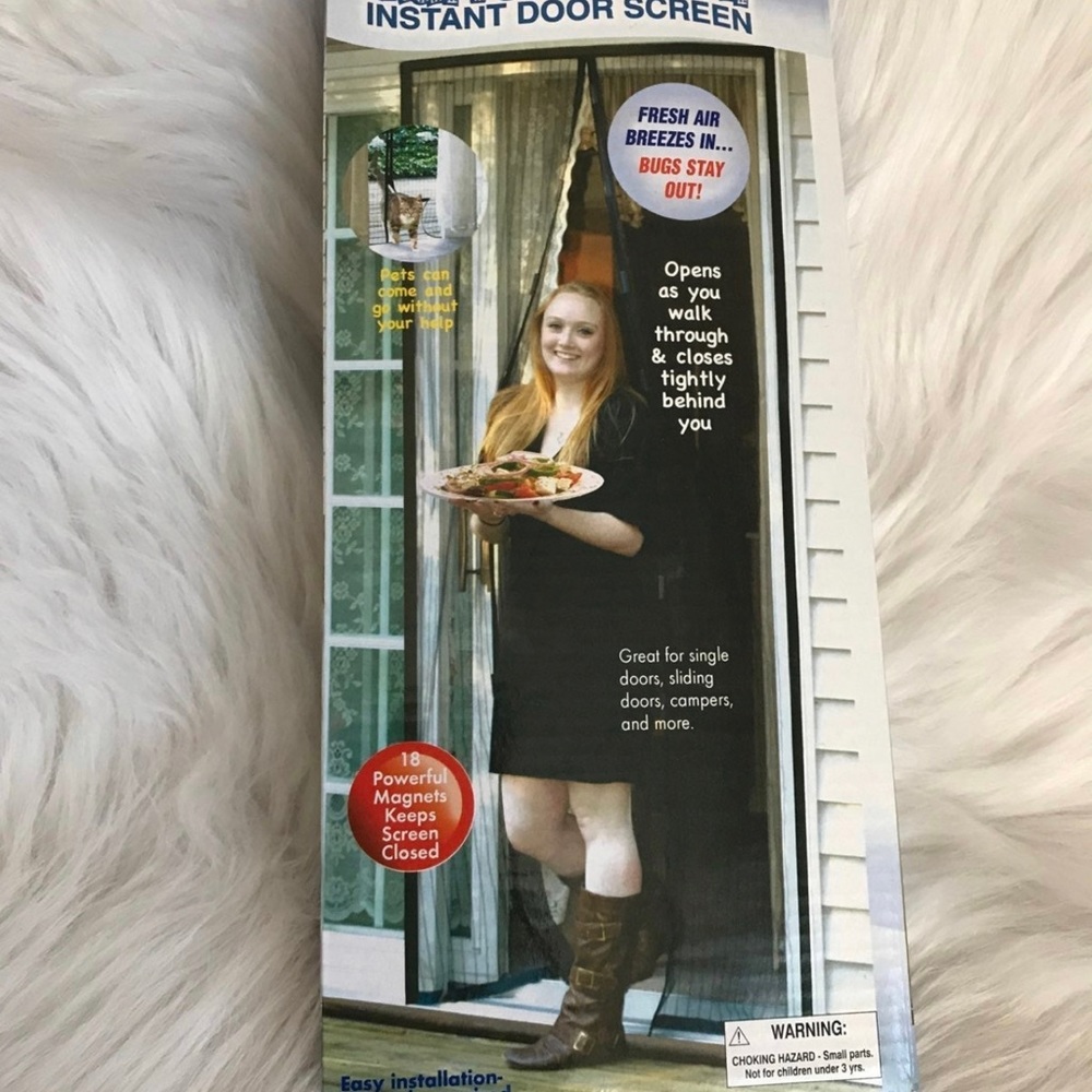 Instant mesh screen door -easy set up